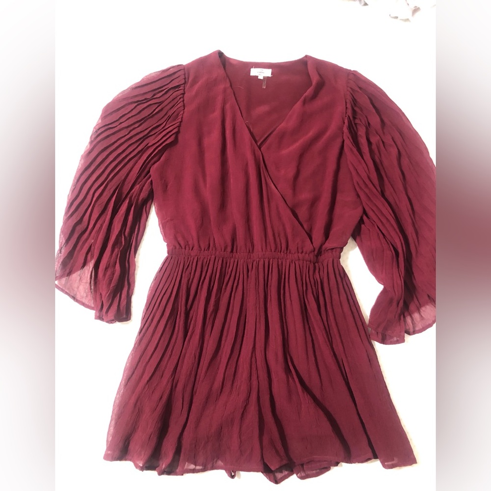 Long sleeve sheer romper